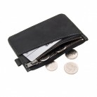 Kožená peněženka FIXED Smile Coins, černá