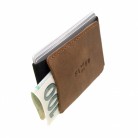 Kožená peněženka FIXED Smile Tiny Wallet, hnědá