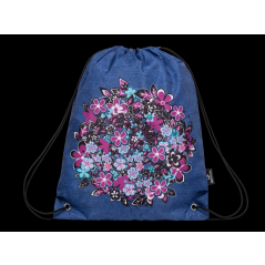 Dívčí školní sáček na prezůvky/sport BAGMASTER SHOES ALFA 20 A BLUE/PINK/WHITE