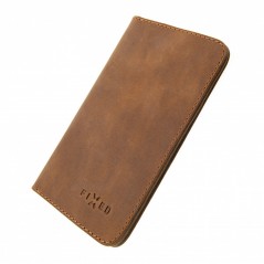 Kožená peněženka FIXED Smile Wallet XL, hnědá