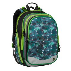 Bagmaster ELEMENT 9 B školní batoh - zelený motiv moucha